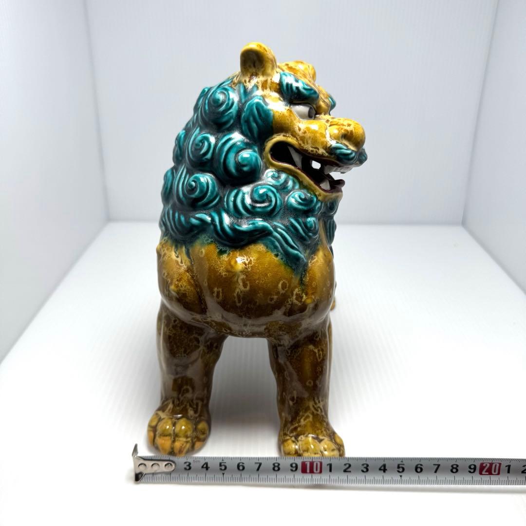 九谷焼 二代浅蔵五十吉作 獅子 置物 共箱 説明書 伝統工芸 魔除け 厄除け