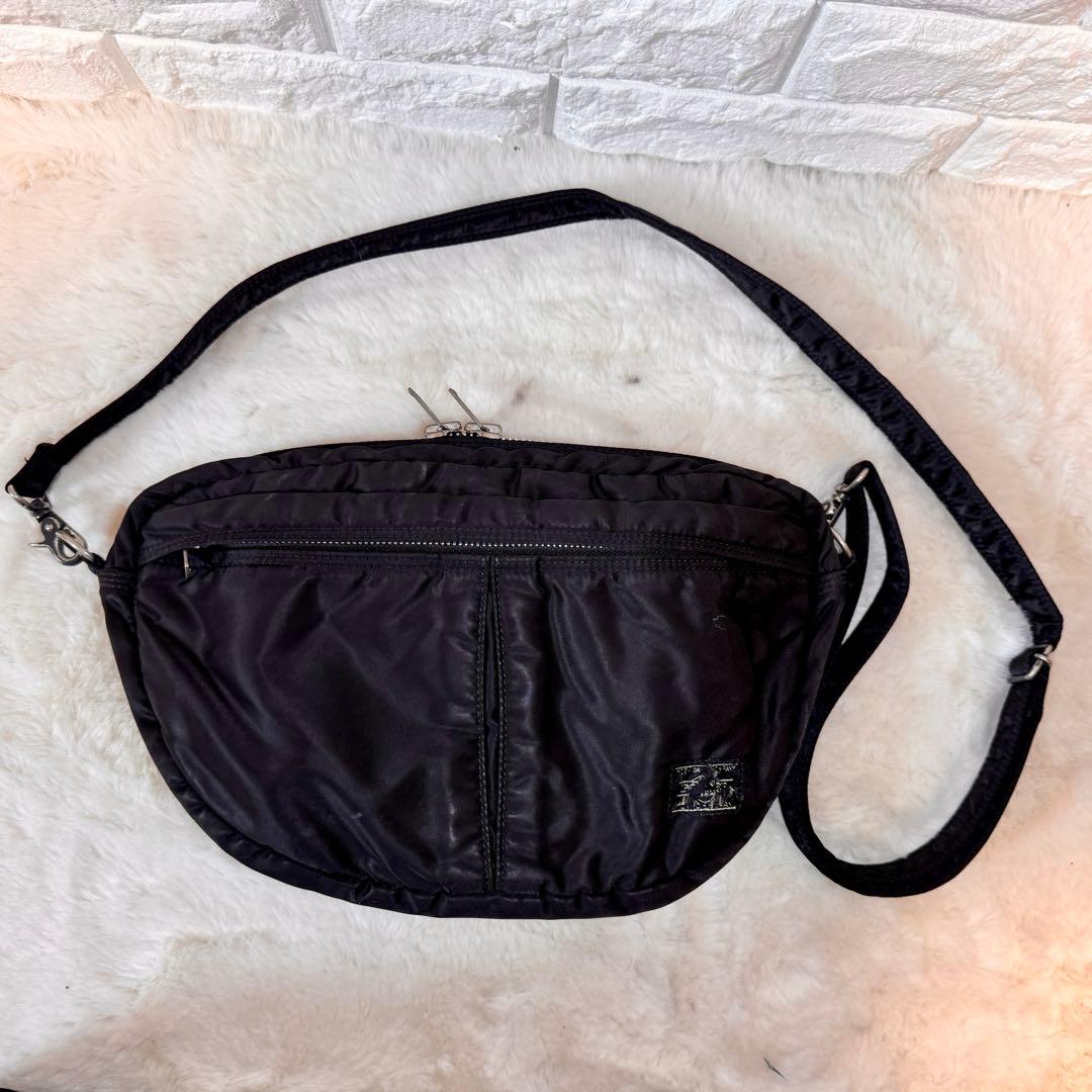 PORTER ポーター タンカー ショルダーバッグ ハーフムーン ブラック