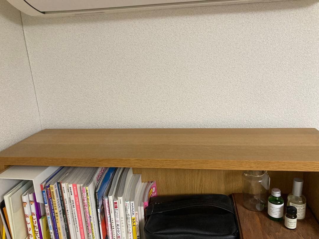 無印良品　オーク材薄型ラック　ワイド大　奥行き22cm 本棚　廃盤