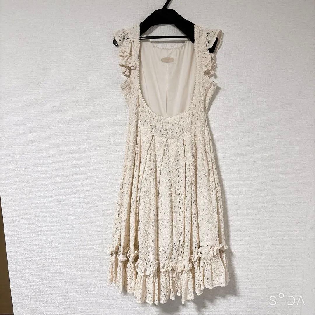 victorian maidenエプロンフリルドレスJSKアイボリー