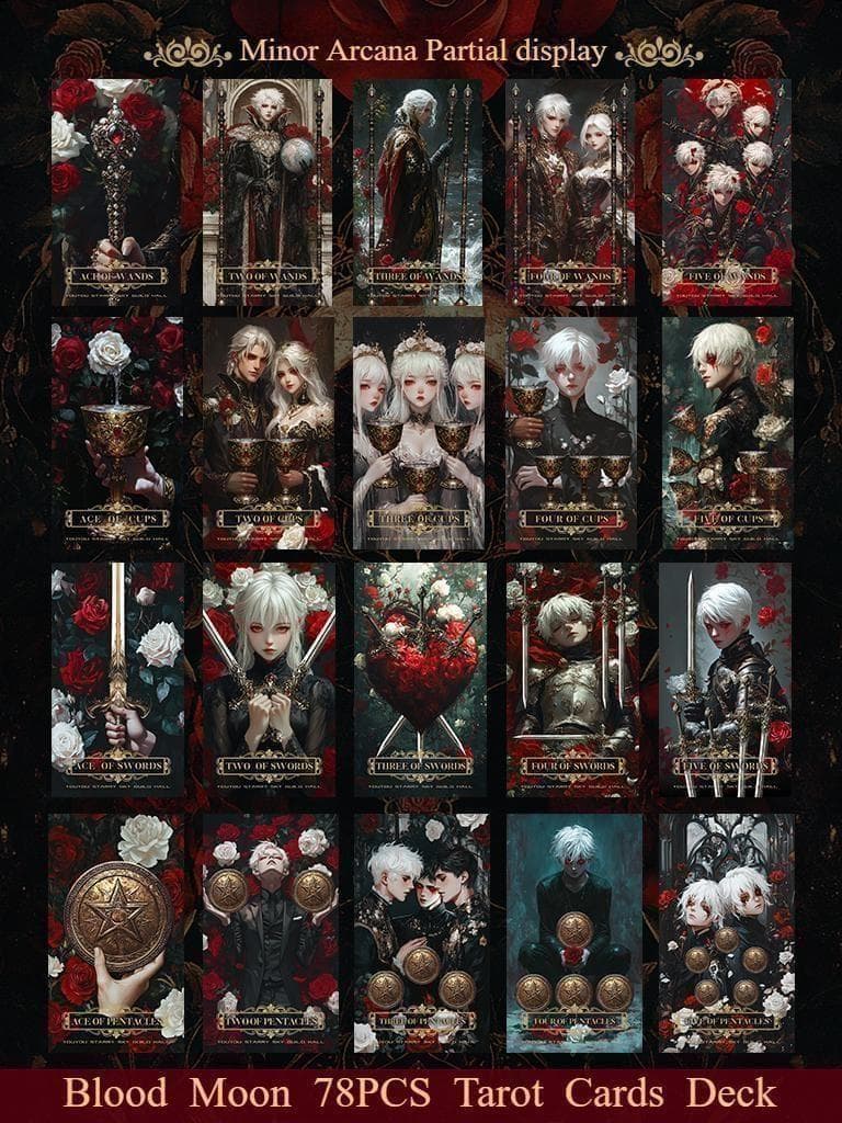 【正規品タロットカード】美麗✨海外インディーズ✨黒×赤×白のゴシックな世界観