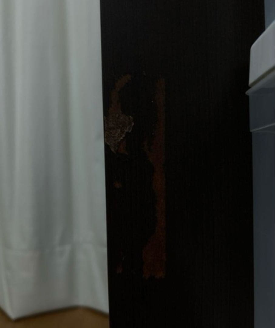 【残り1週間】キッチンカウンター　レンジ台　伸縮　ダークブラウン　コンセント付き