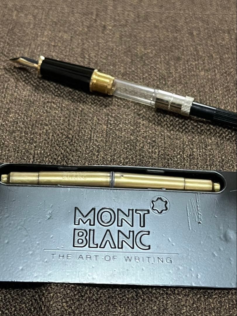 MONT BLANC 万年筆 黒 ゴールド装飾　K14