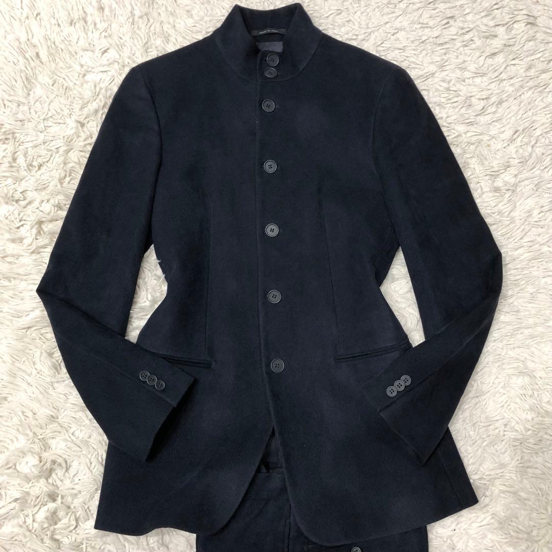 美品✨エンポリオアルマーニ マオカラー スーツ セットアップ 濃紺 46