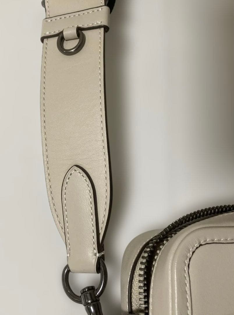 COACH ショルダーバッグ　 グレーベージュ×アイボリー