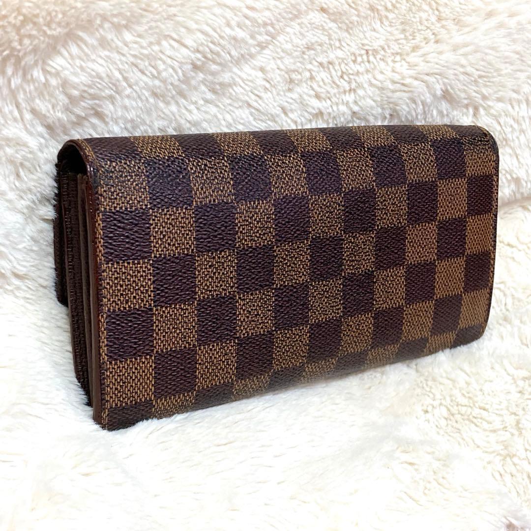【美品】ルイヴィトン 長財布 ポルトフォイユ・サラ ダミエ N61734
