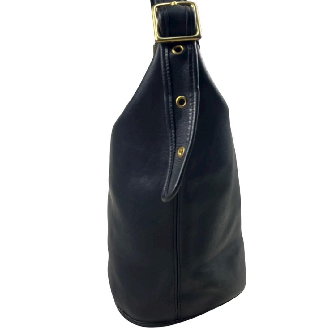 オールドコーチ ショルダーバッグ レザー バケツ型 ブラック 肩掛け