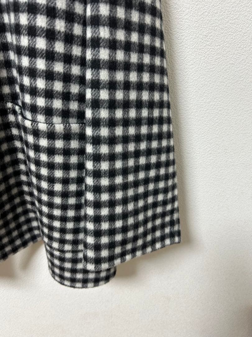 再お値下げマッキントッシュフィロソフィー　チェックハーフコート　38未使用