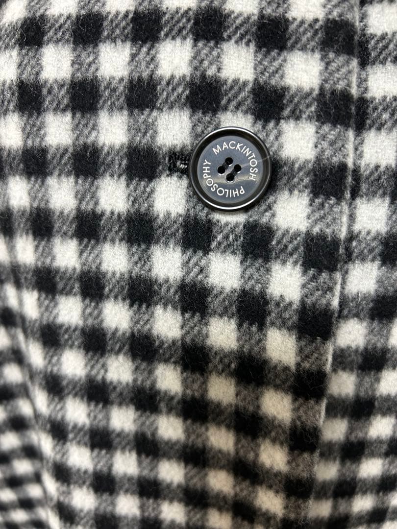 再お値下げマッキントッシュフィロソフィー　チェックハーフコート　38未使用