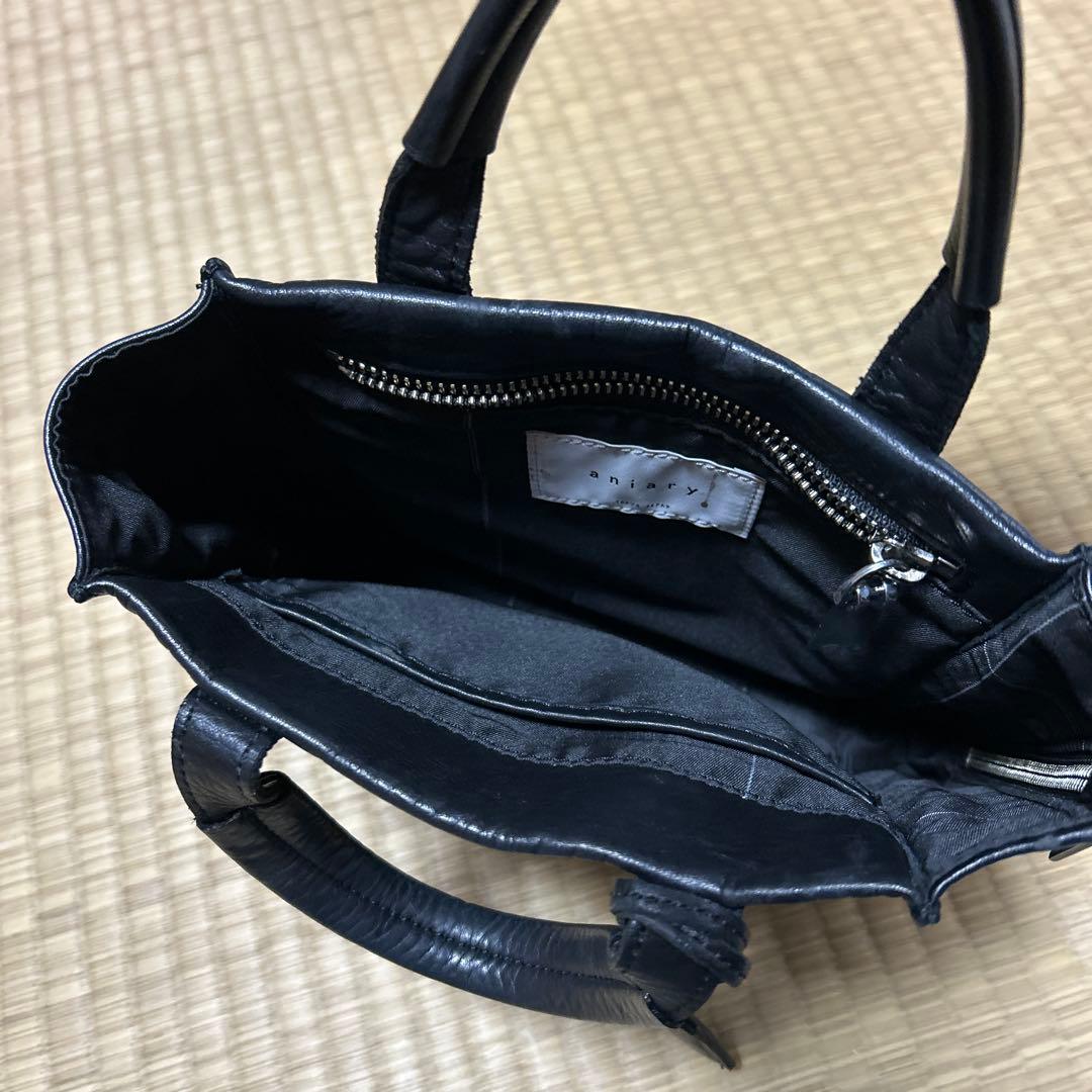 aniary レザーミニトートバック