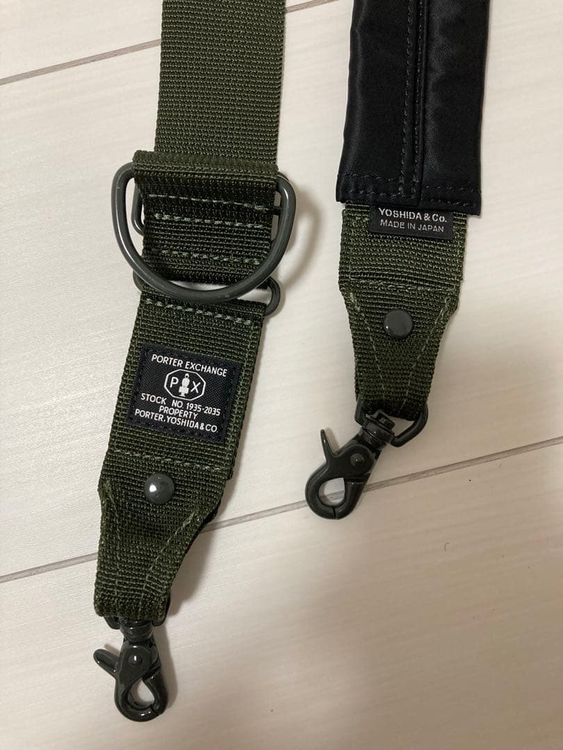 PORTER EXCHANGE ブラックグリーン　ストラップ