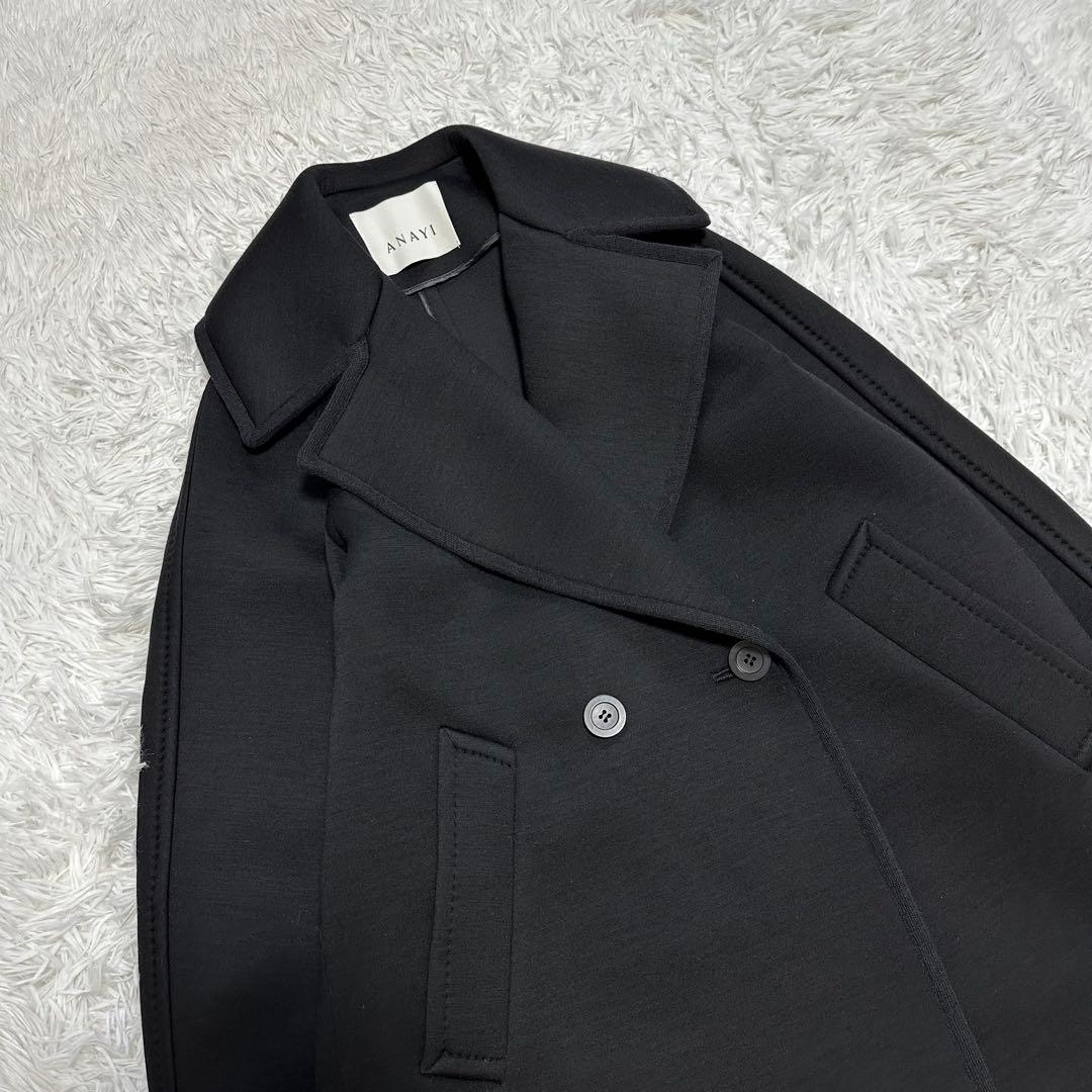 新品タグ付✨24aw 10.8万ANAYI ウールボンディングピーコート 38