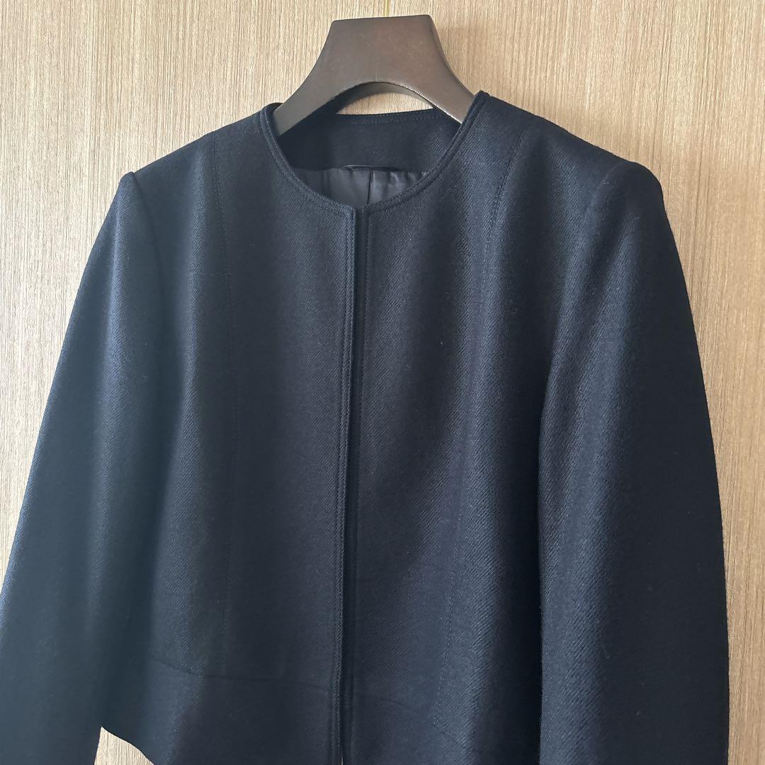 【1079】アナイ　ウールカルゼクルー　ジャケット 濃紺　38