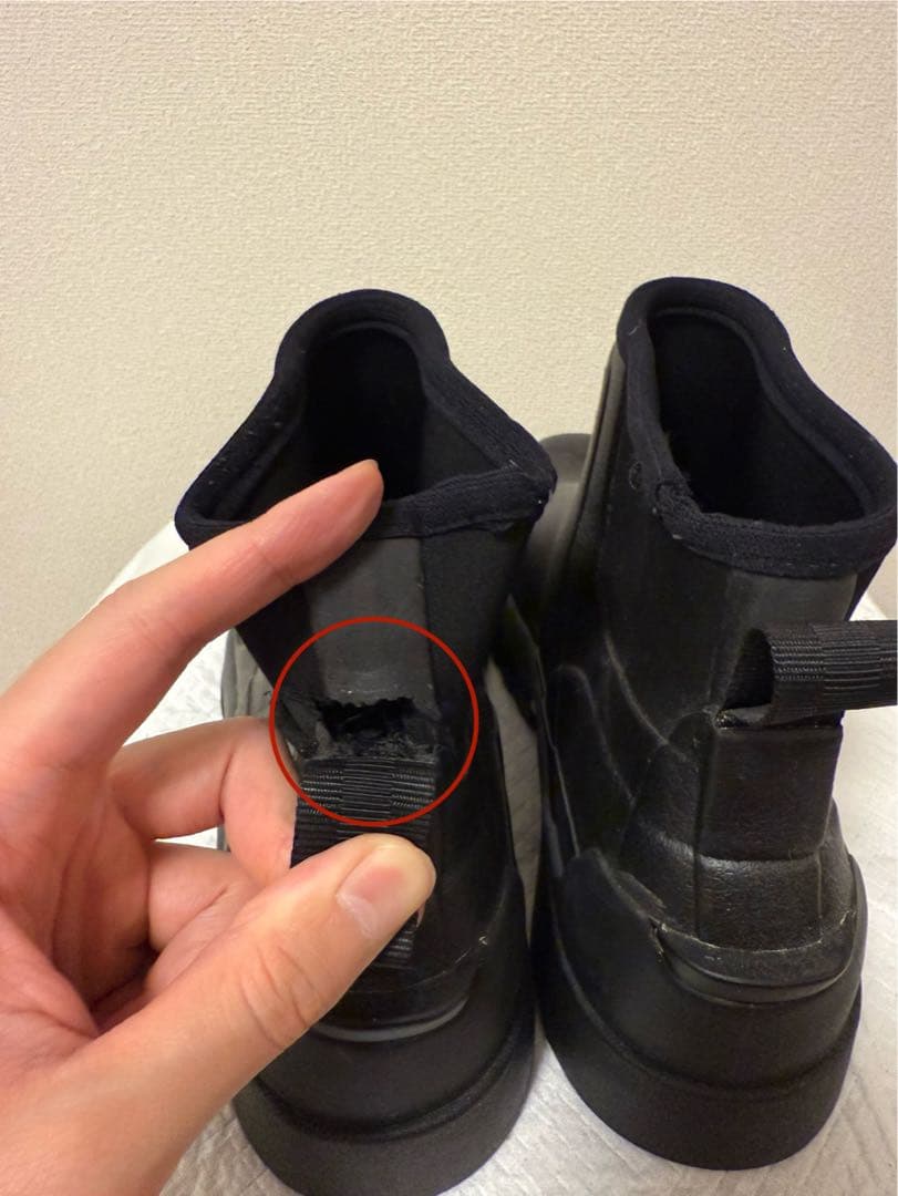 【HUNTER × Vibram】ショートレインブーツ ブラック（UK8）