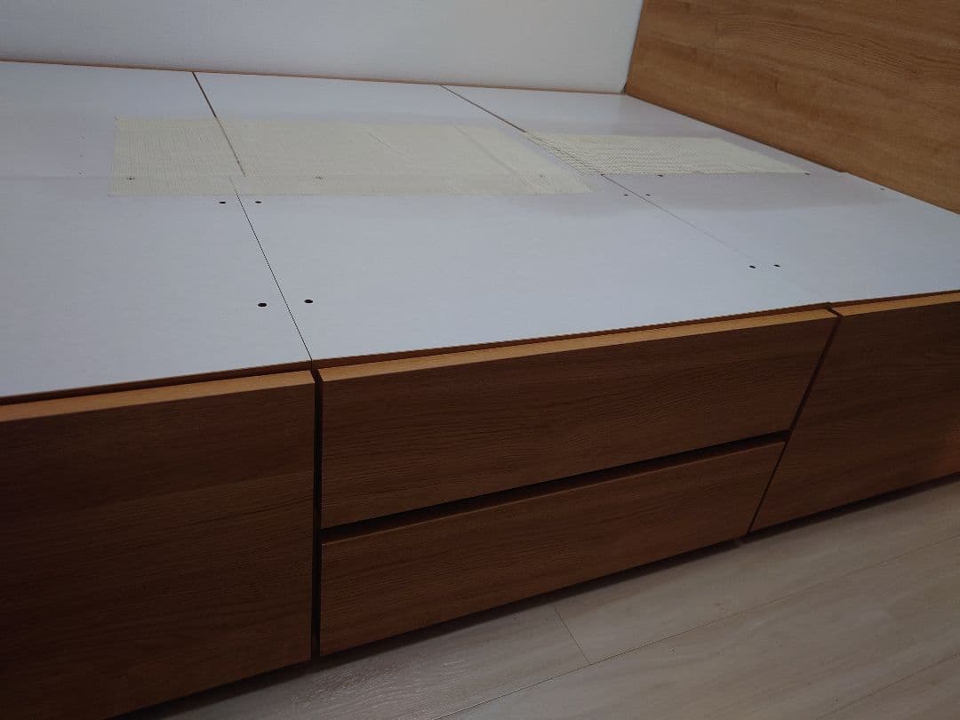 ニトリ ダブルベッドフレーム 収納付き