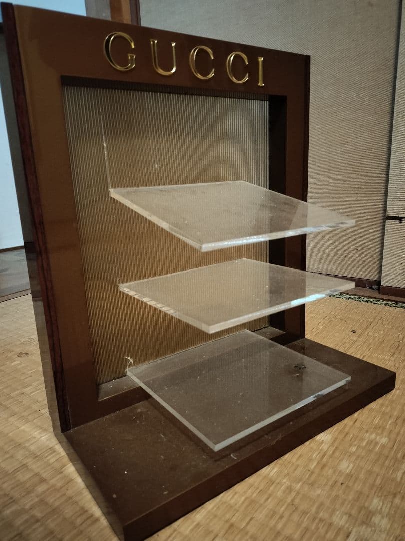 【ジャンク】非売品 レアGUCCI 3段アクリルラック ディスプレイ