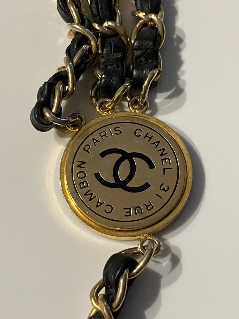 CHANEL シャネル チェーンベルト 3連 モチーフ ヴィンテージ