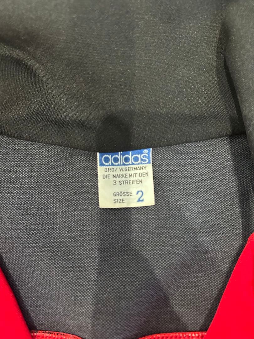 【希少】70s，80s adidas トレーナー レッド ブラック サイズ2