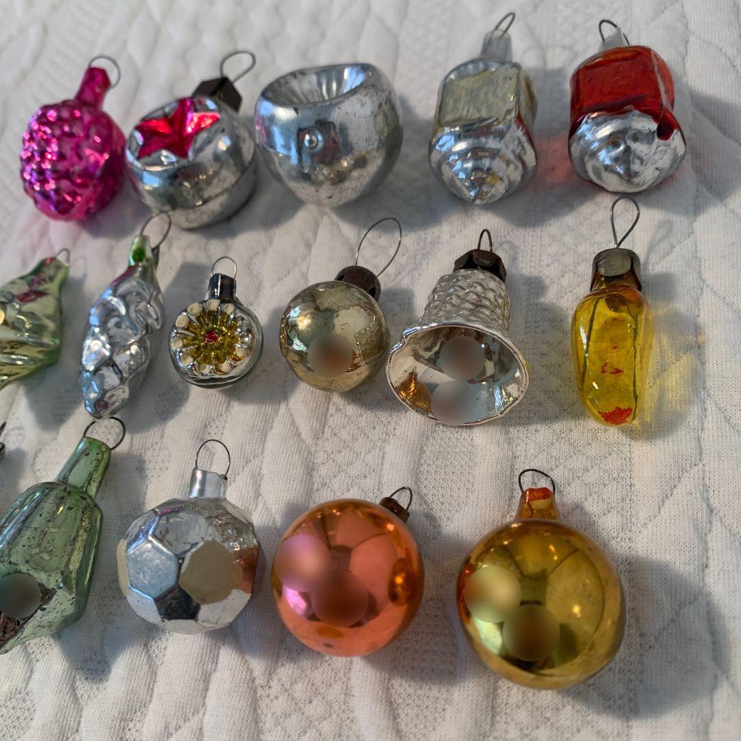 《greentomato》ソビエト ミニガラスオーナメントセット 16個