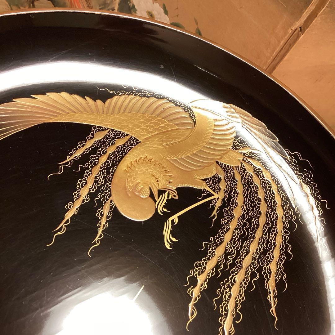 A1059 極上蒔絵　木製輪島塗　桐に鳳凰蒔絵　高月　高杯【供箱入】　1基