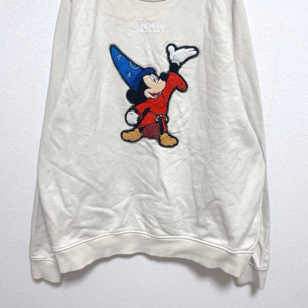 キス ディズニー コラボ ミッキーマウス 刺繍 スウェット トレーナー 古着 M