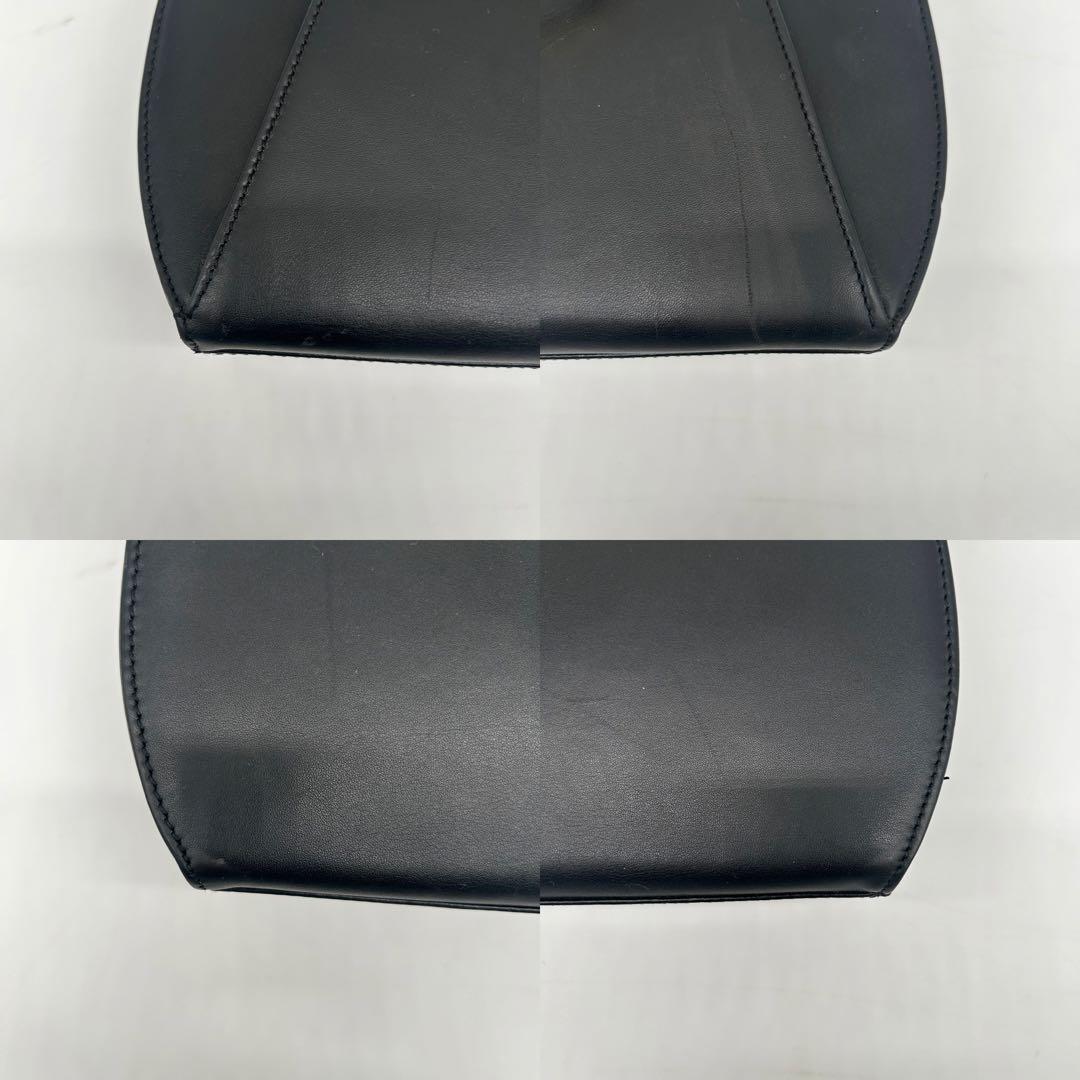 【美品】カルティエ パンテール ハンドバッグ ゴールド金具 フラップ レザー 黒