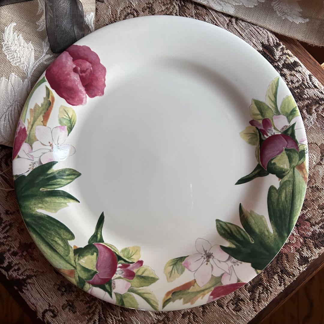 フランス製 Gien Volupte フランスの庭園 美しいボタニカル柄❁﻿大皿