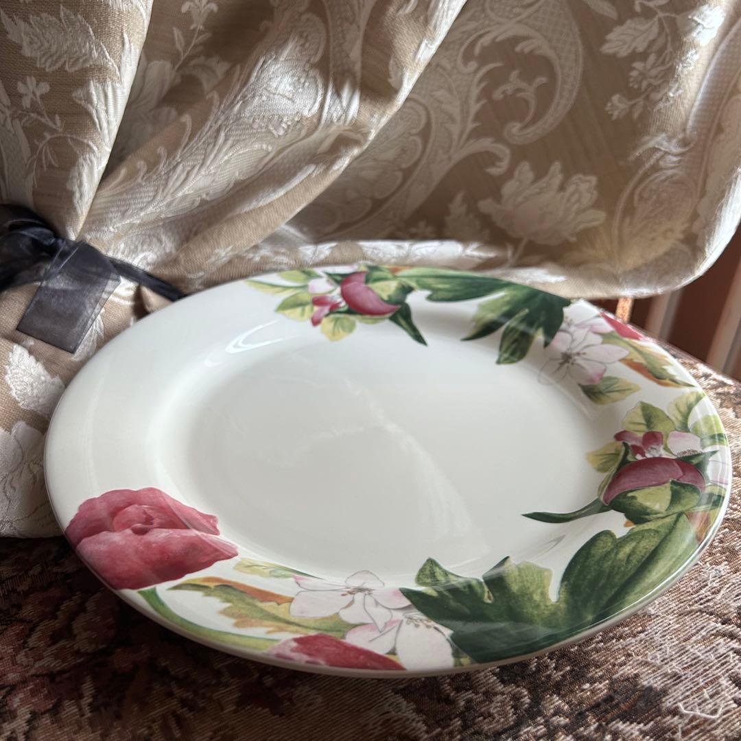 フランス製 Gien Volupte フランスの庭園 美しいボタニカル柄❁﻿大皿