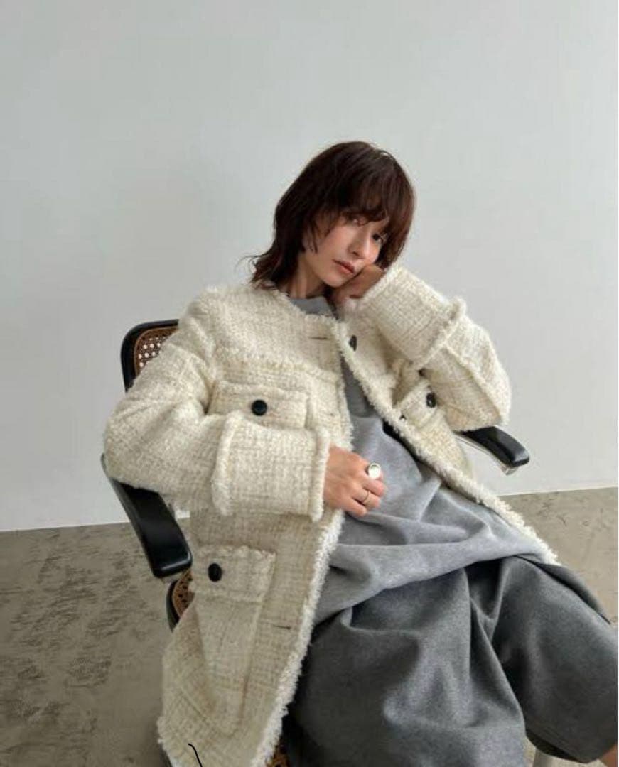 (正規品)clane CLANE NO COLOR TWEED JACKET