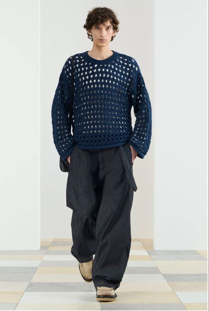 ★新品未使用ZARA SRPLS ネイビー メッシュ編み セーター