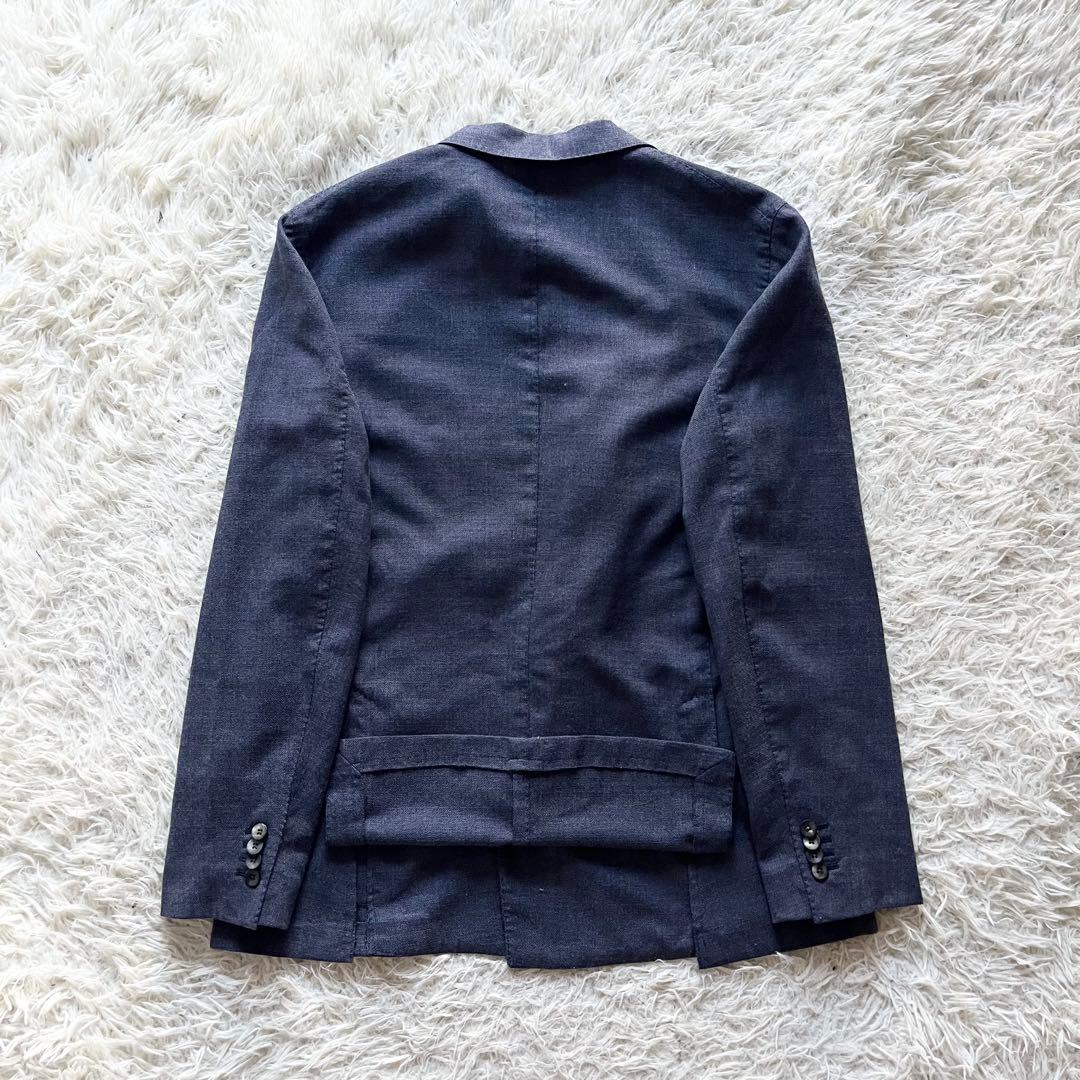 <極美品>BOGLIOLI 新ロゴ ブルー ウール ダブルジャケット サイズ50