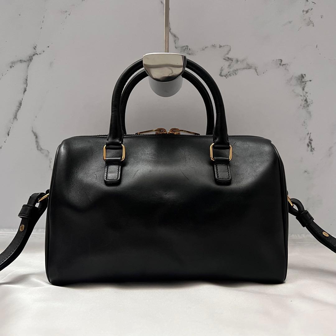 ◇美品◇サンローラン　ベイビーダッフル　ブラックレザー×ゴールド金具　2way