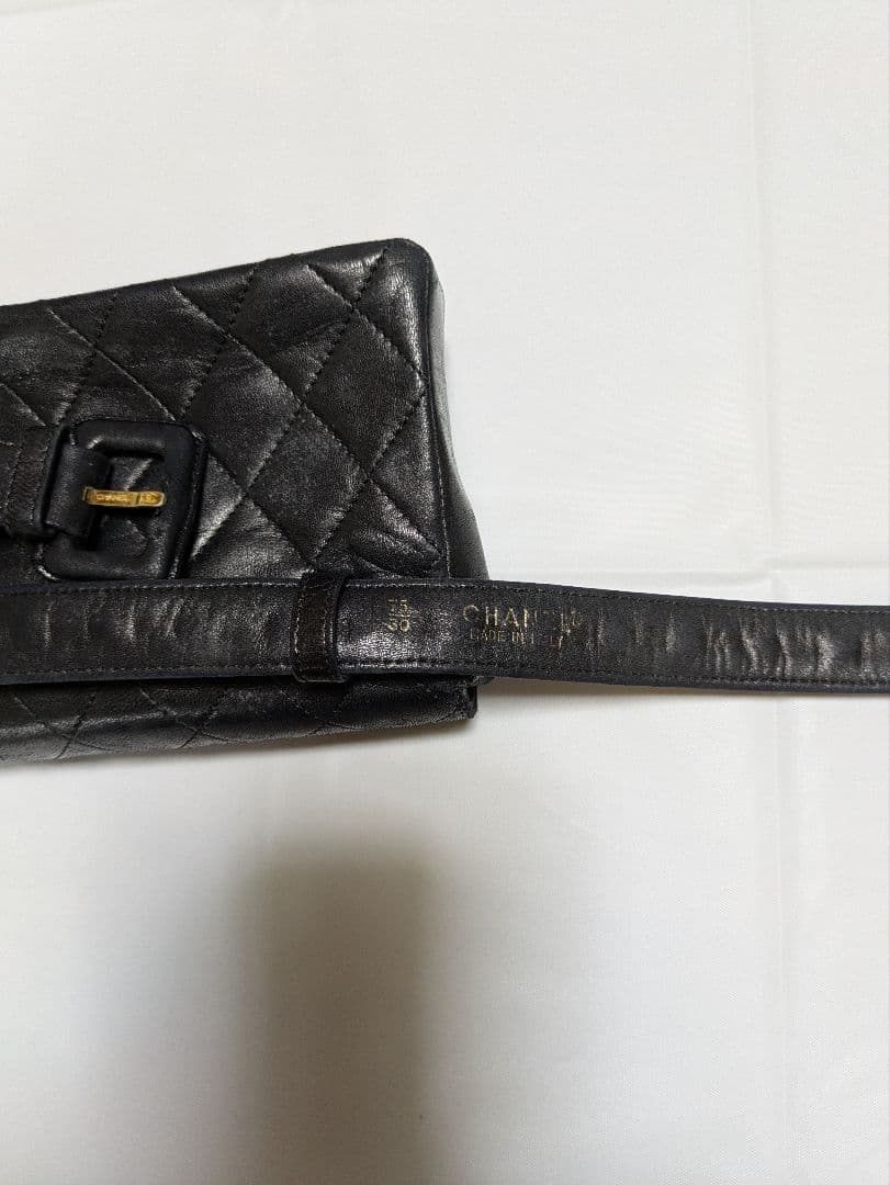 CHANEL マトラッセ　ラムスキンチェーン　ウエストポーチ