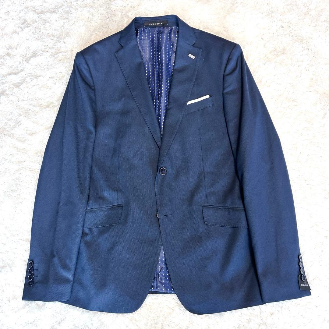 新品✨ZARA MAN スーツ セットアップ 52 大きいサイズ 総柄裏地