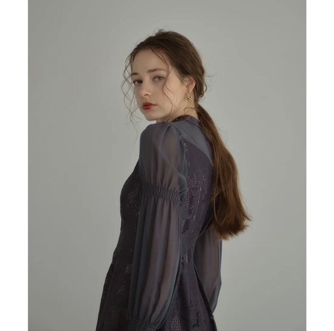 【ANDRESD】アシンメトリータックドレス 結婚式ワンピース