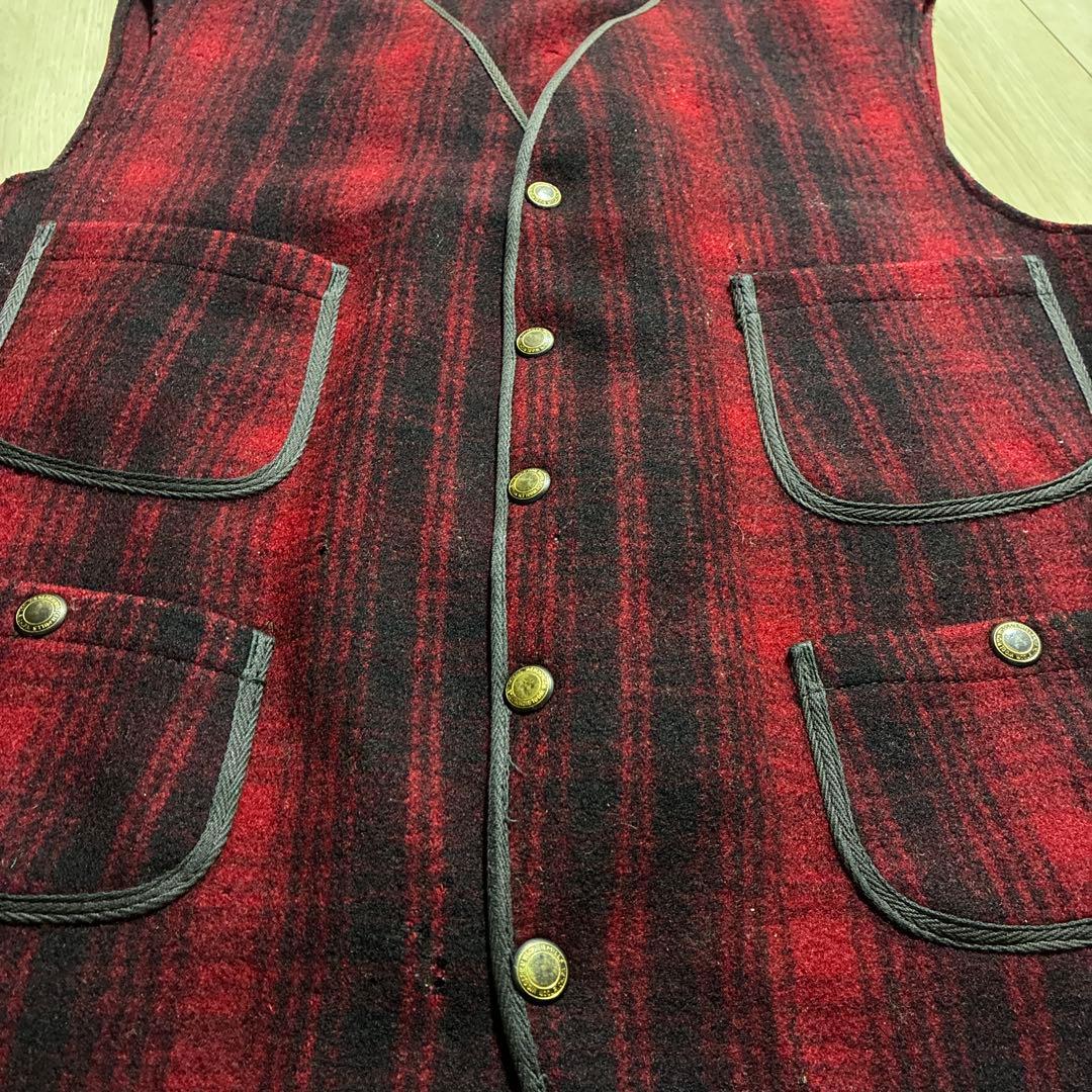 50s Woolrich ウールリッチ ４ポケット シンチバック ウール ベスト