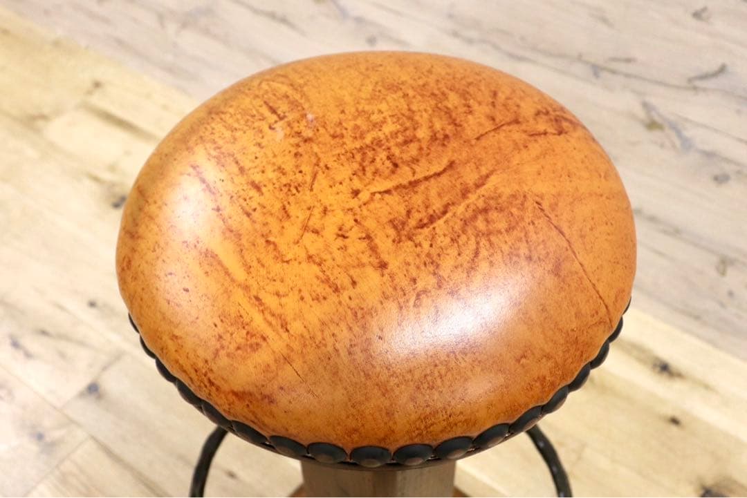 GMIK7N○スペイン製 カスティリアンスタイル バースツール ハイチェア カウ