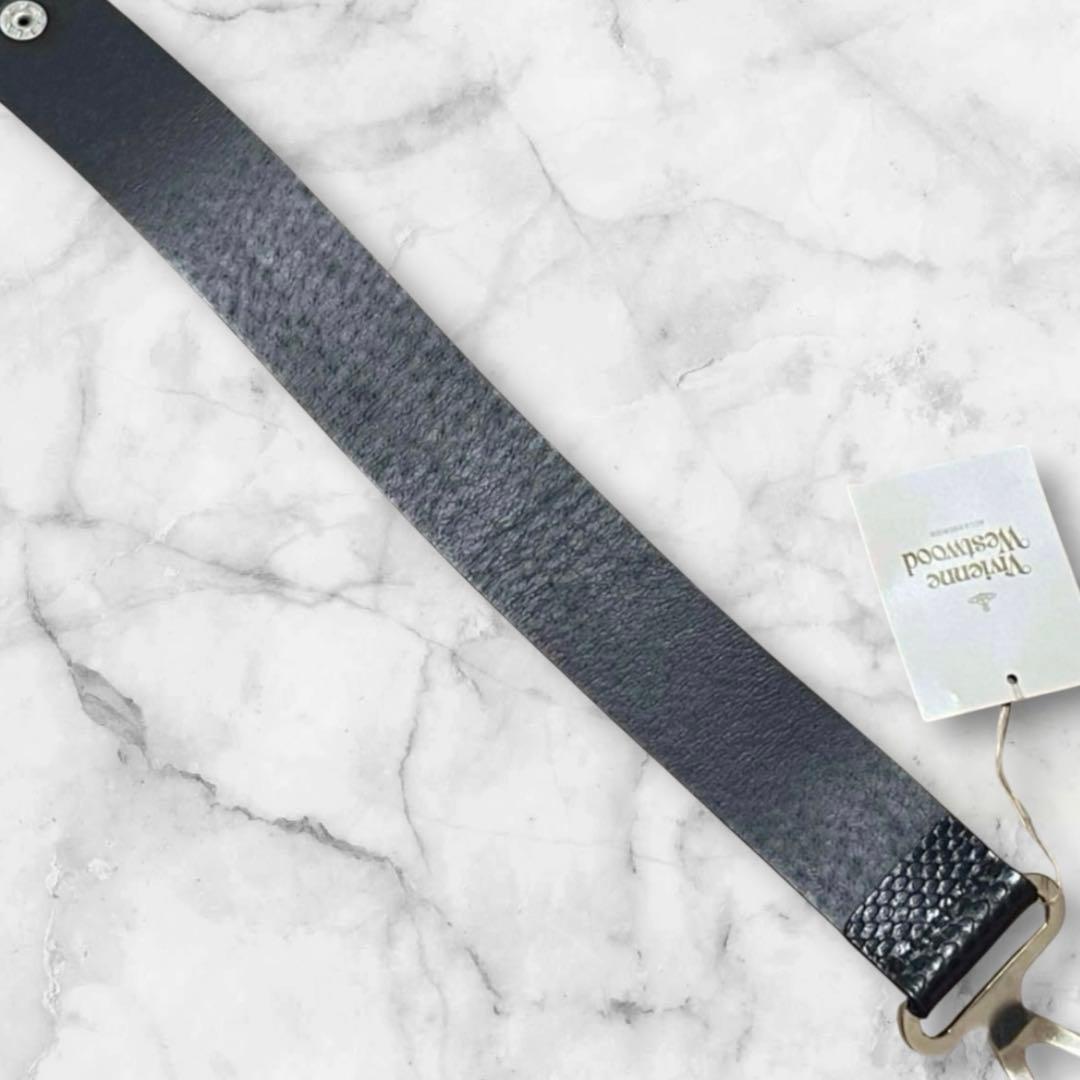 Vivienne Westwood ゴールドオーブバックル　型押しレザーベルト