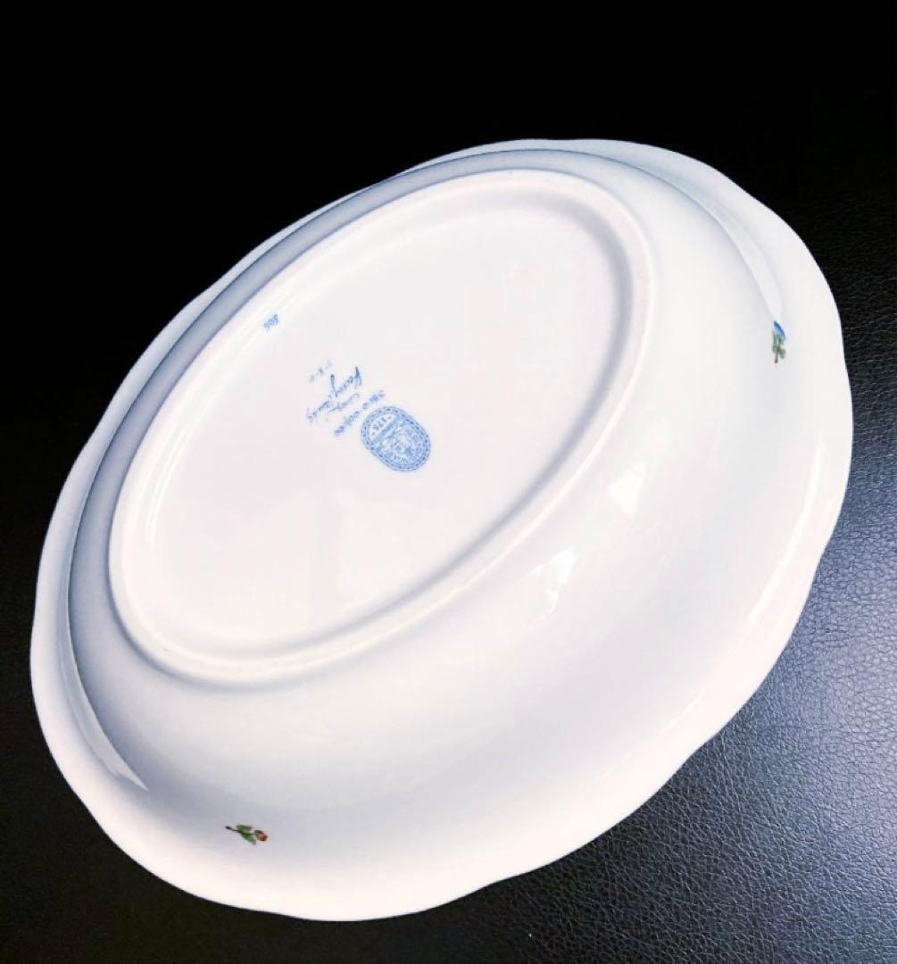 未使用　ヘレンド　ヴィクトリア　オーバル　ボウル　175周年記念　バックスタンプ