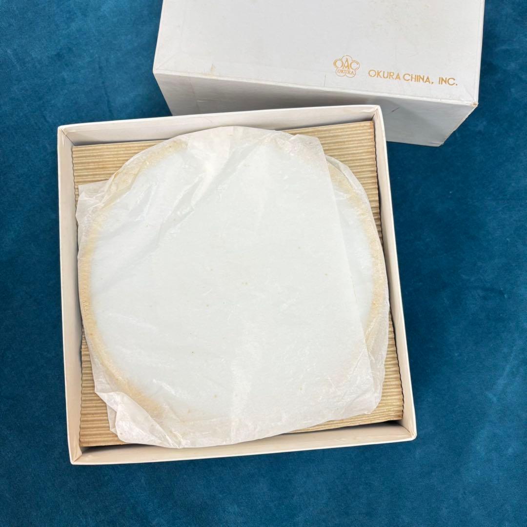 極美品‼︎大倉陶園　片葉金蝕プレート6枚セット　箱付き未使用　希少