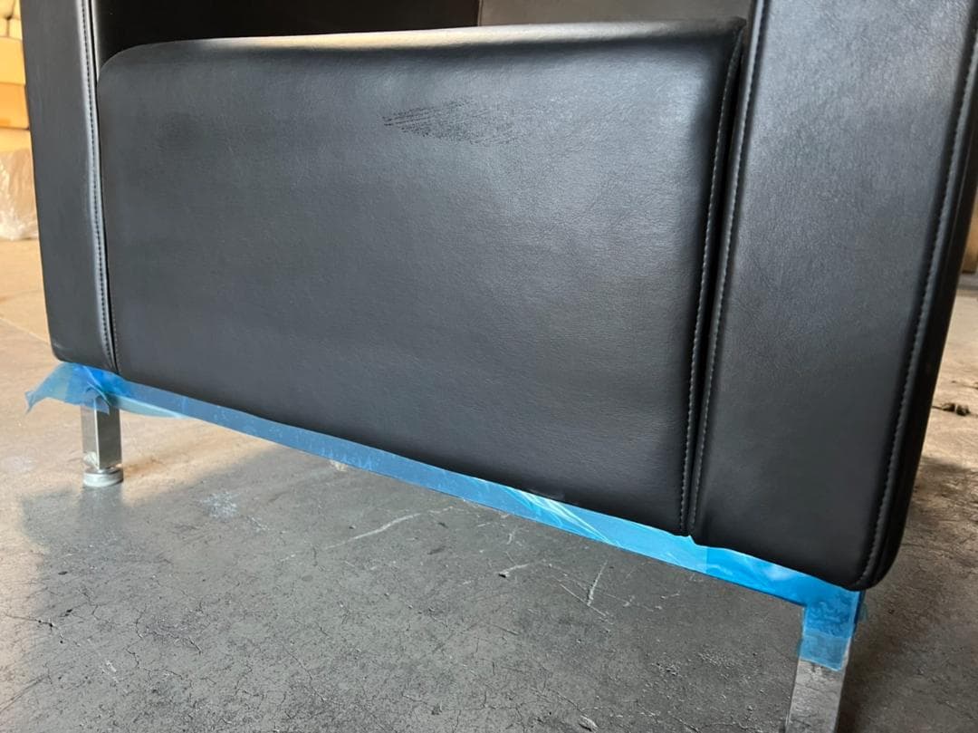 新品未使用 ソフトレザー シングルソファ 黒  業務用 群馬 事務室