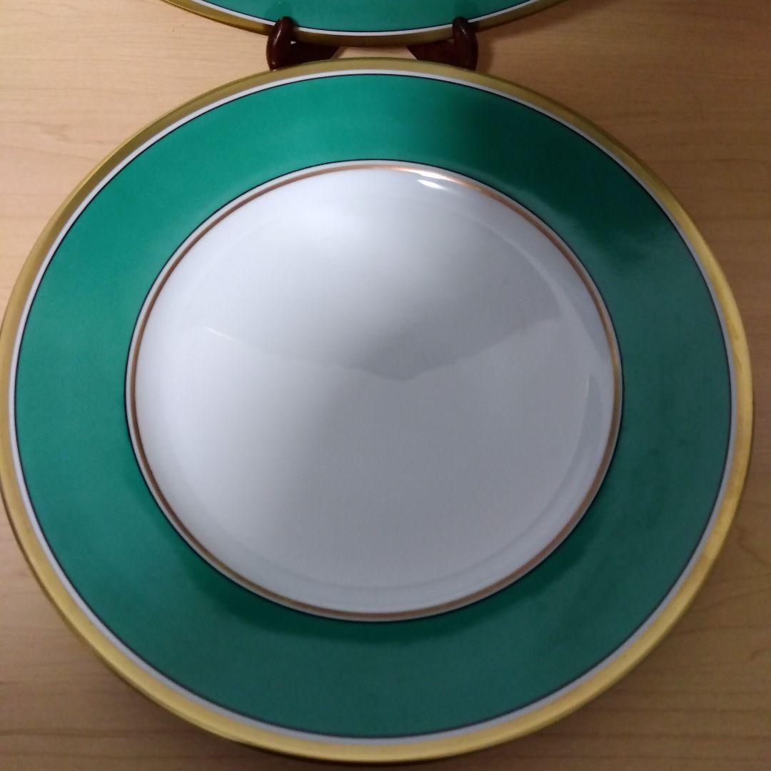 未使用品 Richard Ginori ジノリ インペログリーン　25cm ペア