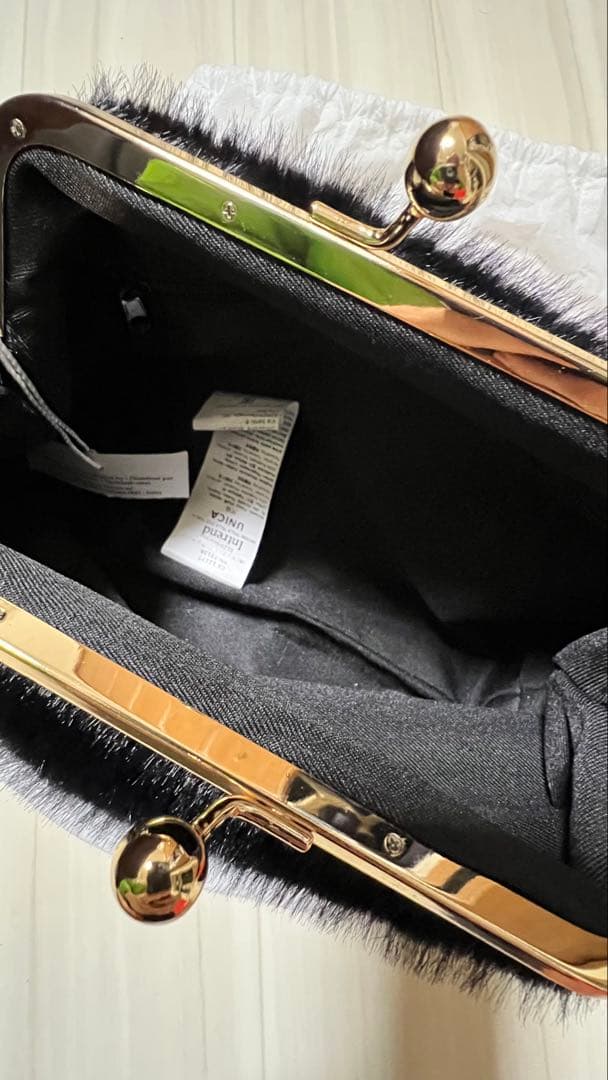 Max Mara ブラックファー ショルダーバッグ（新品）