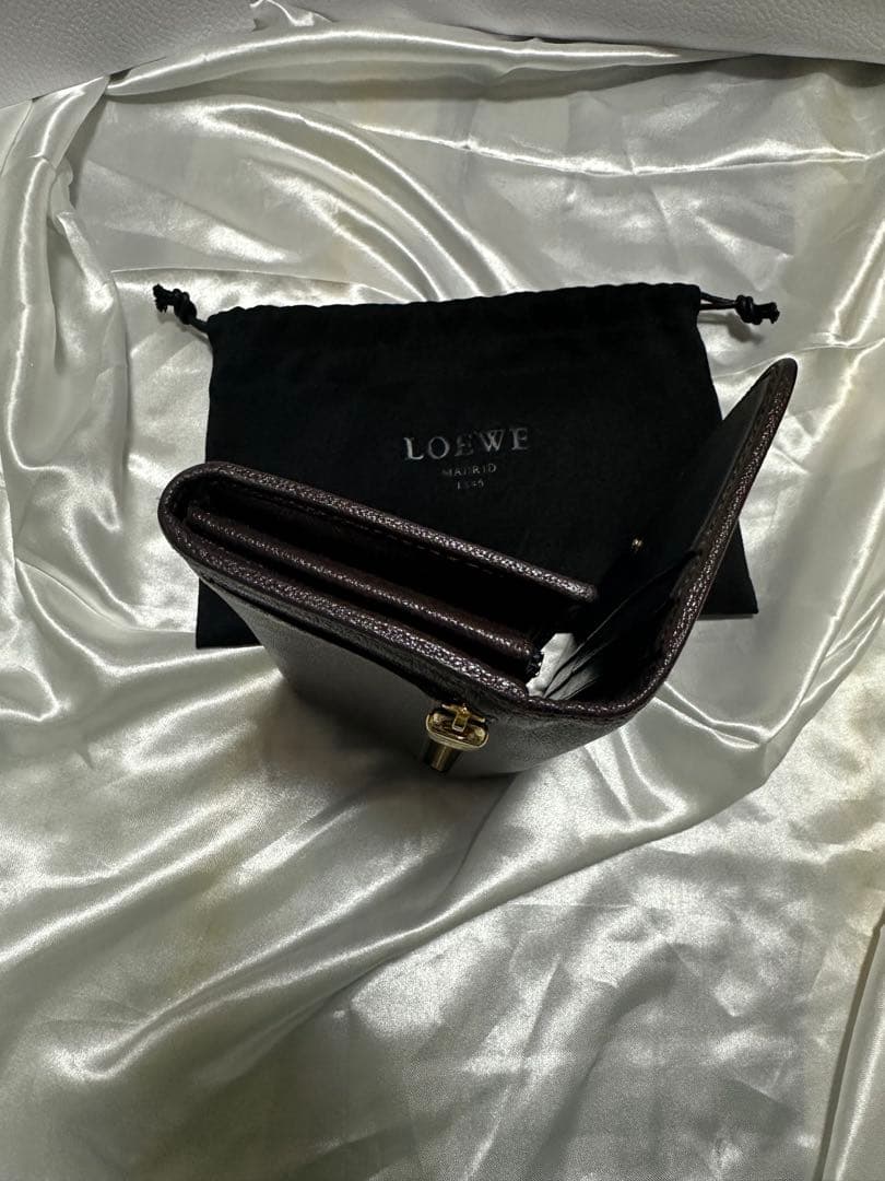 monecco さま専用LOEWE アナグラムブラウンレザー財布　美品