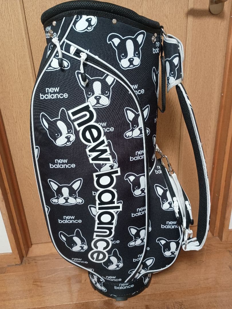 ニューバランスゴルフ キャディバック 犬柄 黒