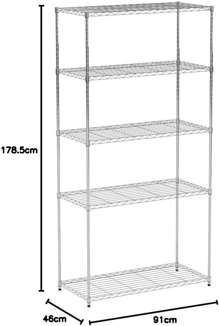 アイリス　スチールラック 幅91cm メタルラック 5段 SE-918E