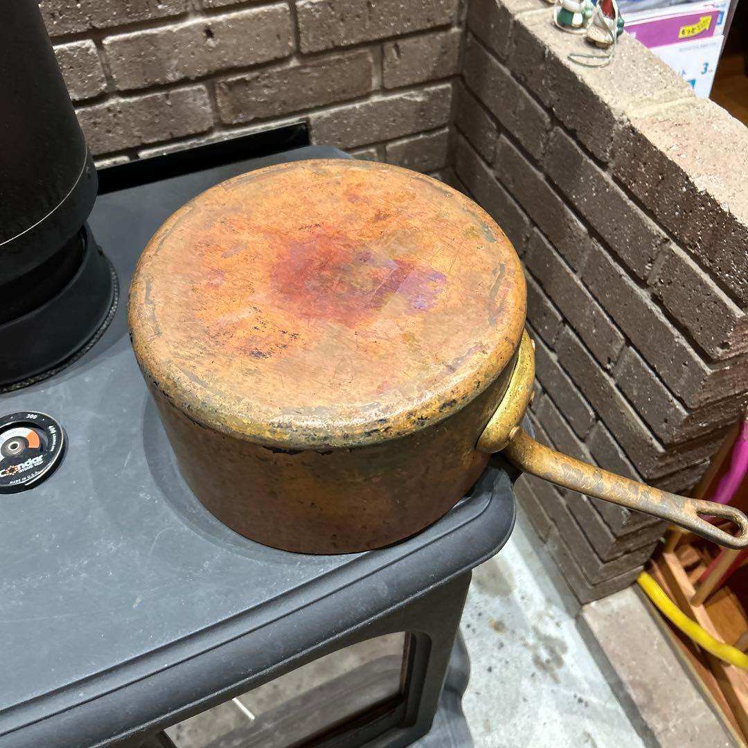 銅鍋　直径２５センチ　重さ3.4キログラム