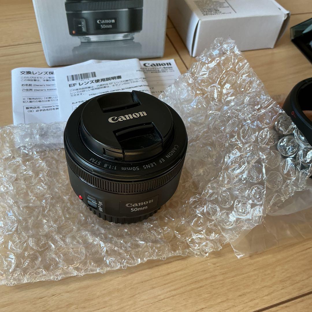 キヤノン　レンズ　EF 50mm f1.8 STM レンズフード　レンズフィルタ