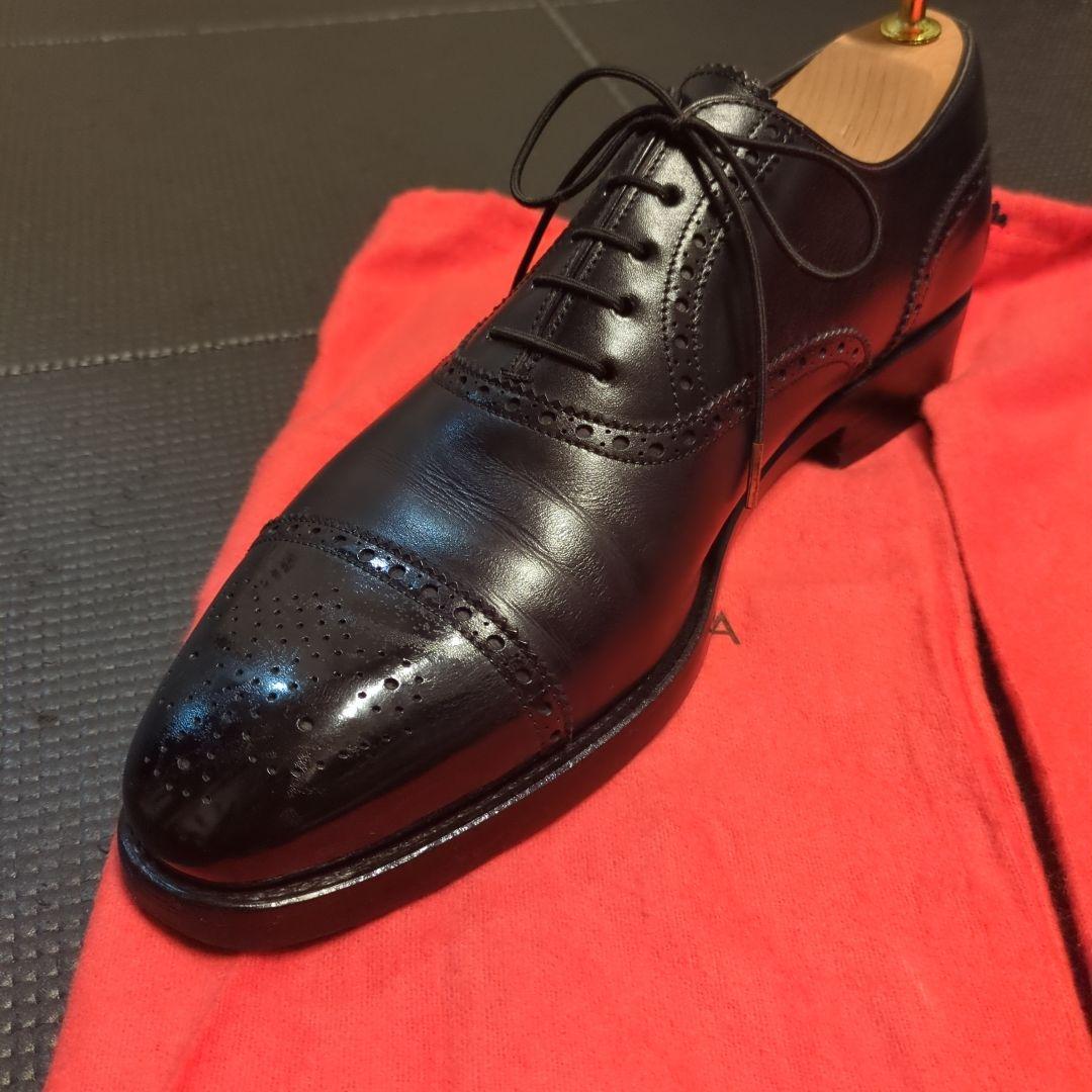 カルミナ　セミブローグ（カーフ レイン）10051　サイズ7.5