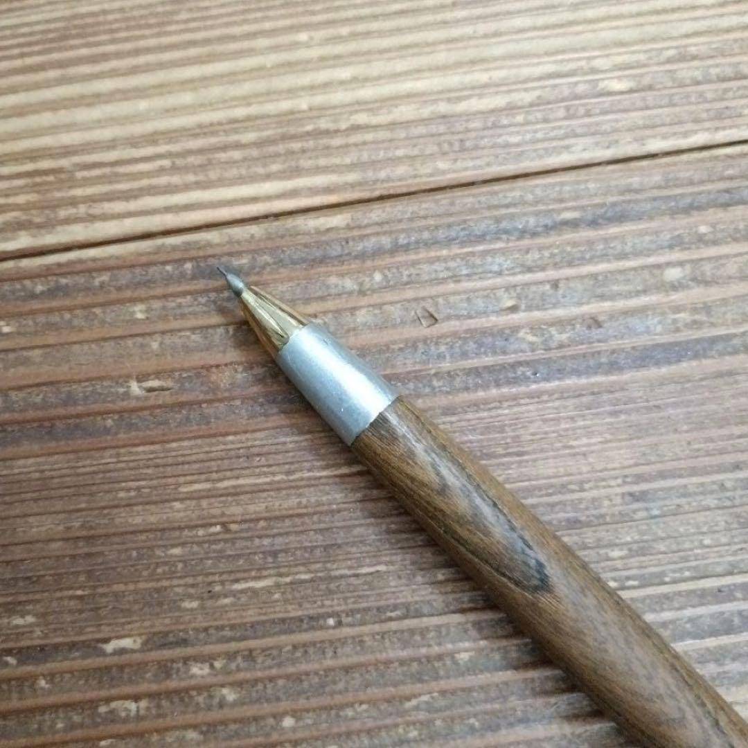 ボナンペン欅　シャープペンシル　斑紋純銀色仕様　真鍮金具 野原工芸似